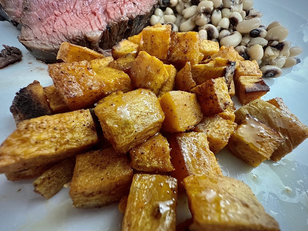 Roasted Diced Sweet Potatoes