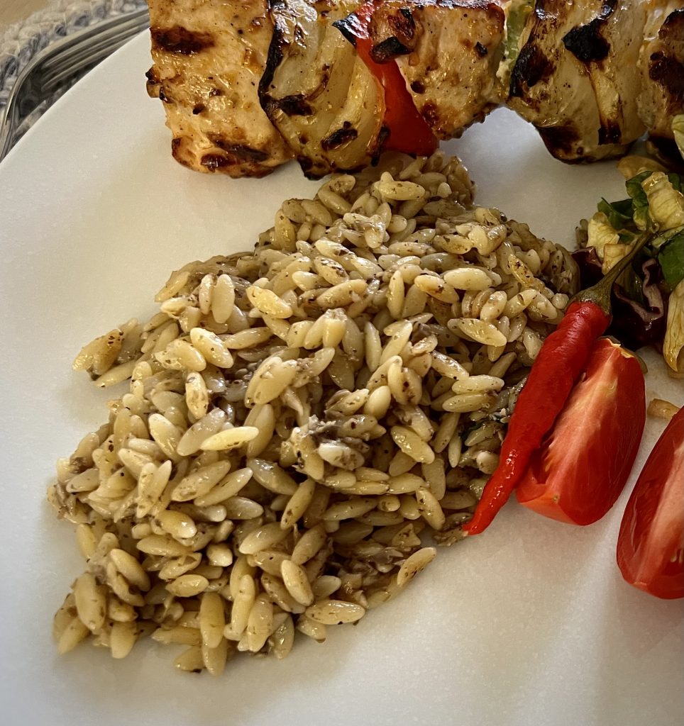 Fresh Basil Mushroom Orzo